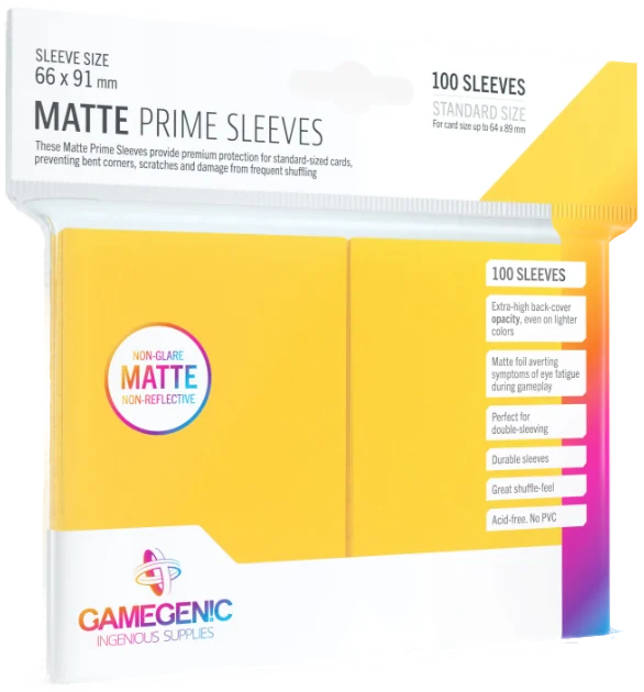 Matte Prime Sleeves - Yellow (100)