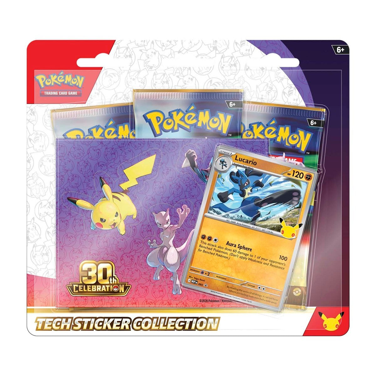 Pokémon TCG: Tech Sticker Collection -30th Celebration - Lucario