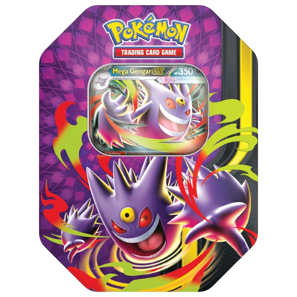 Pokémon TCG Mega Moonlit Tin Mega Gengar-EX English Sealed Tin Box
