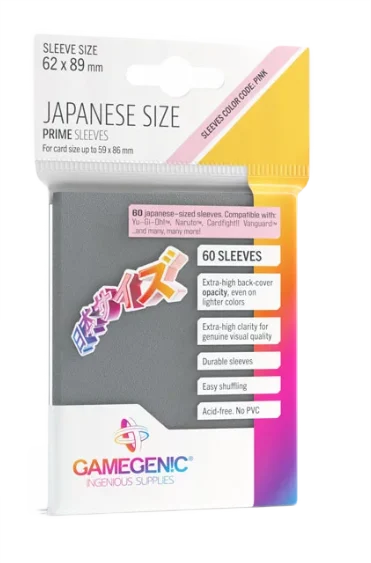 Prime Japanese Sized Sleeves Dark Grey (60 ct.)