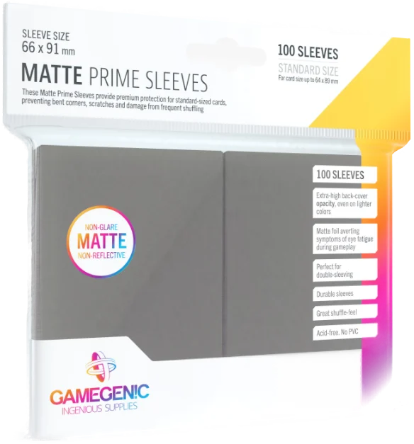 Matte Prime Sleeves - Dark Gray (100)
