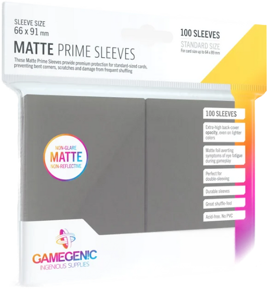Matte Prime Sleeves - Dark Gray (100)