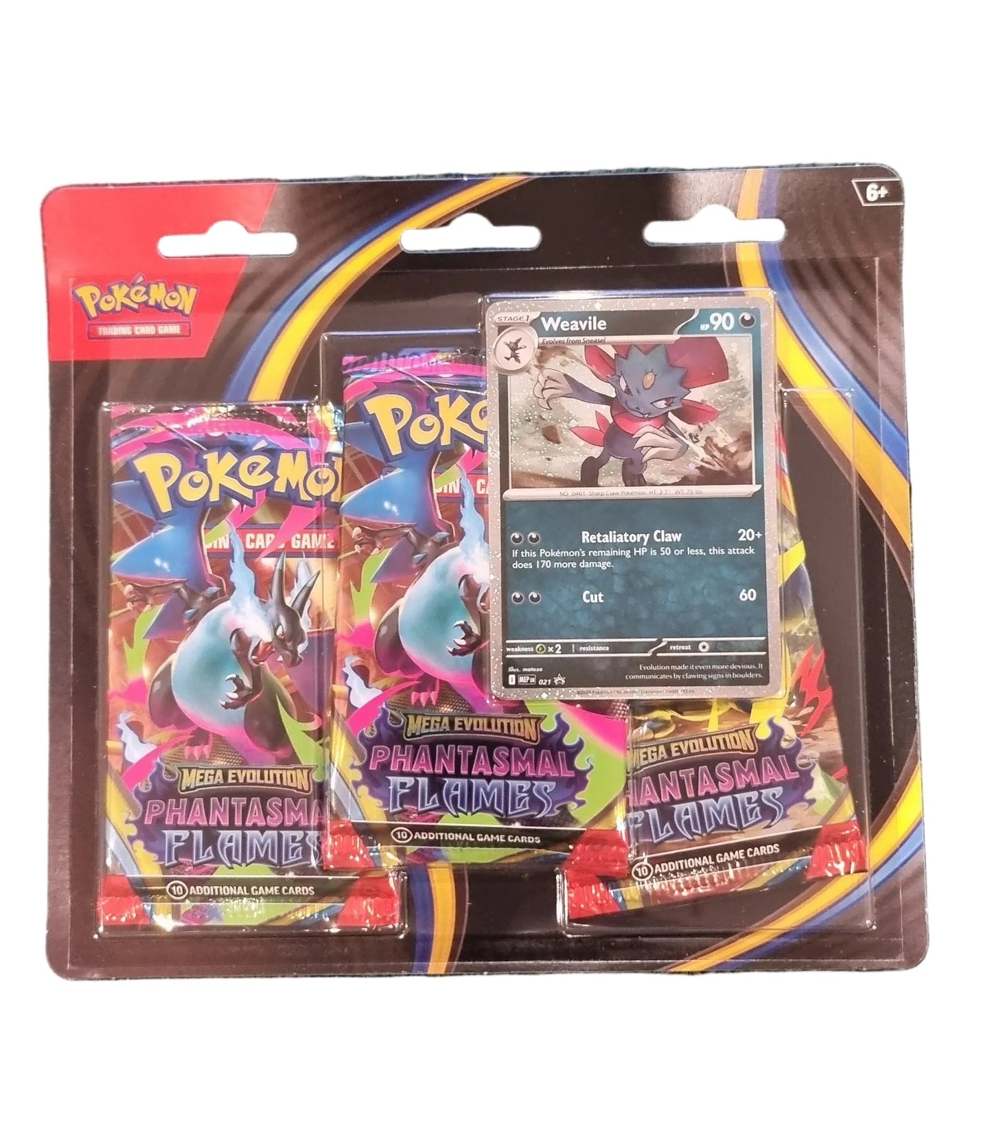 Pokemon TCG Phantasmal Flames 3 Pack Blister  [Weavile]